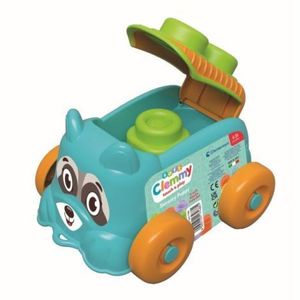 Clementoni - Jucarie educationala Soft Clemmy catel albastru cu cuburi moi imagine