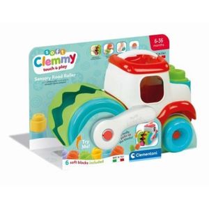 Clementoni - Jucarie educationala Soft Clemmy compactor de cuburi pentru dezvoltarea senzoriala si motorie a copiilor imagine