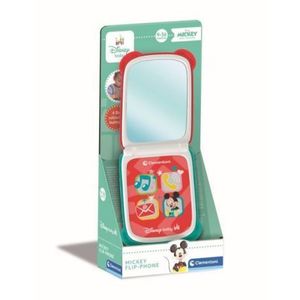 Clementoni - Telefon flip Mickey Mouse care dezvolta abilitatile motorii fine si simtul tactil imagine