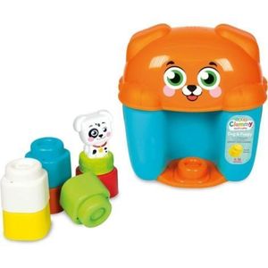 Clementoni - Jucarie educationala Soft Clemmy cos Catelus cu cuburi de constructie moi si lavabile imagine