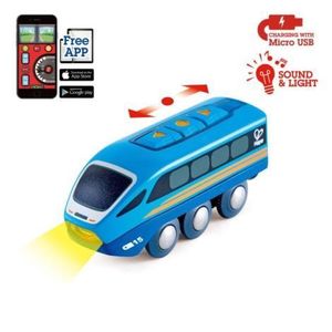 Jucarie din lemn - Tren cu telecomanda (aplicatie Bluetooth) imagine