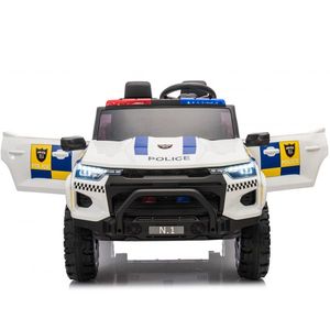 Masinuta electrica de politie pentru 2 copii, Kinderauto Police Patrol, 4x4, 800W, 24V, premium, culoare alba imagine