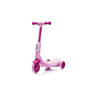 Trotineta electrica cu aburi si lumini pentru copii, cu 3 roti, stabila, Kinderauto Aquamist, 30W, 6V 4.5Ah, roz imagine