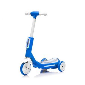 Trotineta electrica cu aburi si lumini pentru copii, cu 3 roti, stabila, Kinderauto Aquamist, 30W, 6V 4.5Ah, alb cu albastru imagine