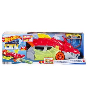 Set Transportatorul Dragon cu masinuta, Hot Wheels City imagine