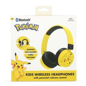 Casti wireless, OTL, On-ear, Pokemon Pikachu imagine