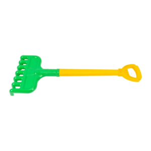 Grebla pentru copii TechnoK din plastic 64 cm, utilizare in gradina sau joaca cu nisip Verde imagine