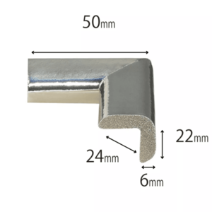 Protectie colturi mobila argintiu metalizat 24x50x22x6mm imagine
