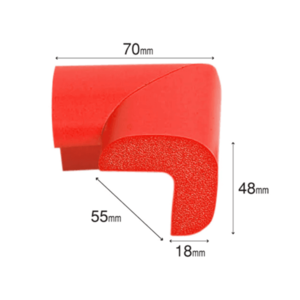 Protectie colturi Car Boy Safety 55x70x48x18mm Rosu imagine