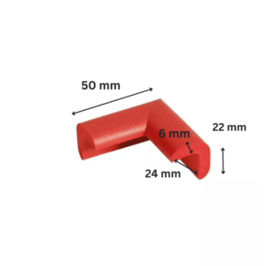 Protectie colturi Car Boy Safety 24x50x22x6mm Rosu imagine