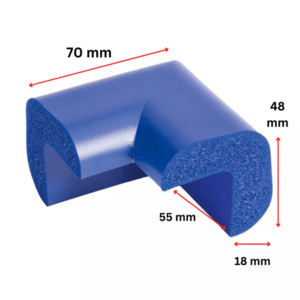 Protectie colturi Car Boy Safety 55x70x48x18mm Albastru imagine