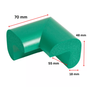 Protectie colturi Car Boy Safety 55x70x48x18mm Verde imagine