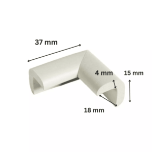 Protectie colturi Car Boy Safety 18x37x15x4mm Gri Deschis imagine