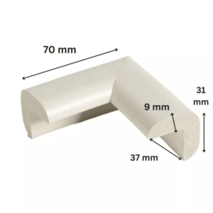 Protectie colturi Car Boy Safety 37x70x31x9mm Gri Deschis imagine