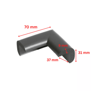 Protectie colturi Car Boy Safety 37x70x31x9mm Negru imagine