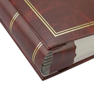 Album clasic pentru fotografii, 10x15, 500 poze, tip carte, buzunare slip in culoare maro imagine