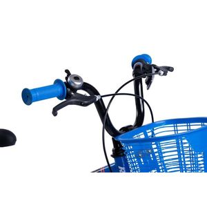 Bicicleta copii 7-10 ani Rich AlbastruPortocaliuAlb, Roti 20 Inch, Frana fata V-Brake, Frana Spate Tambur, Roti Ajutatoare imagine