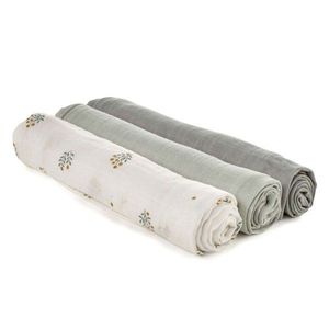 Set 3 scutece Jane din muselina de bambus 80 x 80 cm Botanic imagine