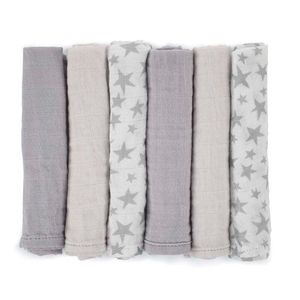 Set 6 scutece Jane din muselina de bambus 35x35 cm Star imagine