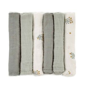 Set 6 scutece Jane din muselina de bambus 35x35 cm Botanic imagine