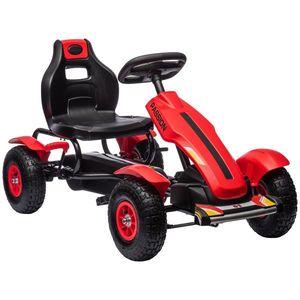 HOMCOM Kart cu Pedale pentru Copii 5-12 Ani, 121x58x61 cm, Roșu | Aosom Romania imagine