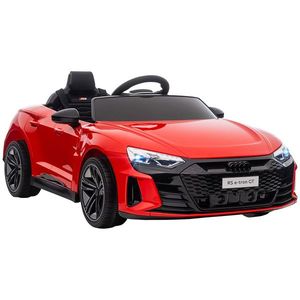 HOMCOM Masina electrica pentru copiii 37-60 luni Licenta Audi cu claxon si butoane muzicale, centuri de siguranta | Aosom Romania imagine