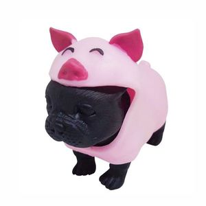 Mini figurina, Dress Your Puppy, Buldog Francez in costum de porc, S1 imagine