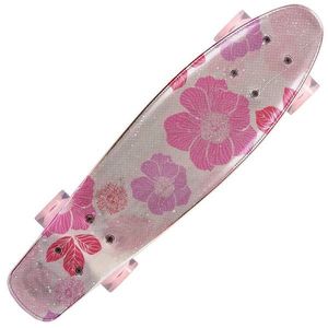 Penny Board Flowers 22, Abec-7, PU, Aluminium Truck, Action One, Roz imagine