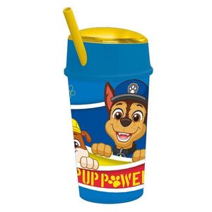 Pahar cu pai si compartiment superior, Stor, Paw Patrol, 400 ml imagine