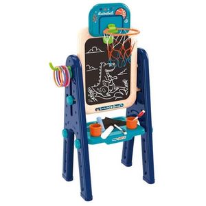 Tabla multifunctionala 4 in 1, cu 2 fete, pentru scris si desenat si jocuri, King Sport imagine
