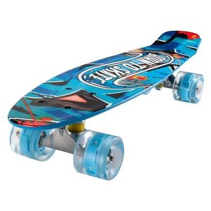 Penny board Action One, Cu roti luminoase, 22 cm, ABEC-7 PU, Aluminium 90 kg, Born to skate imagine