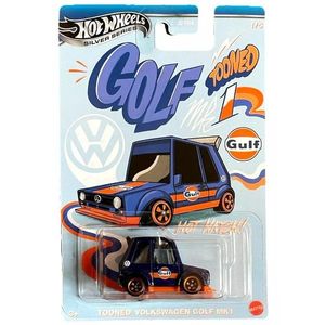 Masinuta metalica, Hot Wheels, Gulf Tooned, Volkswagen Golf Mk1, 1: 64, JCB62 imagine