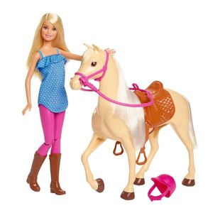 Set de joaca Barbie, Papusa si calut imagine