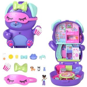 Set de joaca cu papusa si accesorii in gentuta, Polly Pocket, Festive Puppy, JCR38 imagine