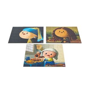 Puzzle 140 piese 3 in 1 - Museum Kidz - Opere de arta | Today is art day imagine