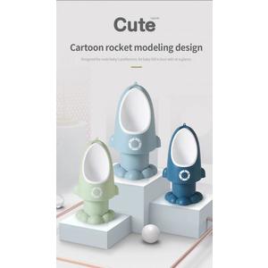 Pisoar pentru baieti Little Mom, cu inaltime reglabila, vas colector detasabil, dimensiune 27, 5 x 15 x 49 cm, Rocket Navy imagine