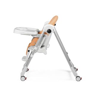 Scaun de masa Peg Perego 2 in 1 Prima Pappa Zero Follow Me Peach Portocaliu imagine