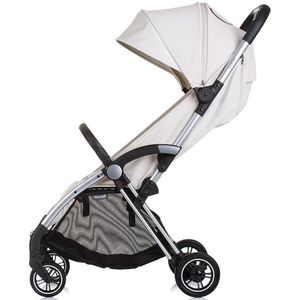 Carucior pentru copii Chipolino Illusion biscotta, Pliere automata, Spatar reglabil, bara de protectie detasabila, Suport picioare reglabil, greutate suportata 22 kg imagine