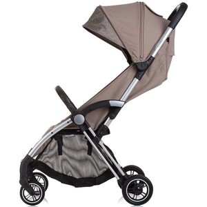 Carucior pentru copii Chipolino Illusion tiramisu, Pliere automata, Spatar reglabil, bara de protectie detasabila, Suport picioare reglabil, greutate suportata 22 kg imagine