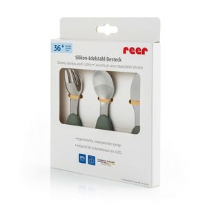 Set 3 tacamuri din otel inoxidabil Reer, manere din silicon, fara BPA, lavabile in masina de spalat vase imagine