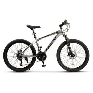 Bicicleta pentru copii MTB-HT Carpat Spartan C2499G GriNegru, roti 24 inch, aluminiu, 21 viteze, echipare Shimano, frane disc imagine