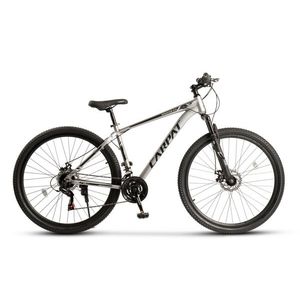 Bicicleta MTB Carpat Spartan C2999G GriNegru, roti 29 inch, cadru aluminiu, 21 viteze, echipare Shimano, frane disc mecanice, manete rotative imagine