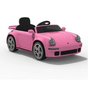 Masinuta electrica pentru copii cu licenta Porsche RUF CTR 2017 Roz cu echipare Premium, Telecomanda 2, 4G, 2 motoare x 38w, Roti EVA, Scaun din piele, Acumulator 12V, Bluetooth, Display baterie, Usi cu deschidere, Lumini LED, Muzica imagine