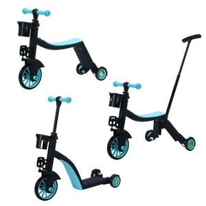 Trotineta multifunctionala 8in1 tranformabila in tricicleta cu pedale, bicicleta echilibru Albastru imagine