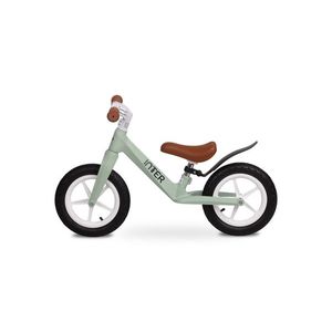 Bicicleta de echilibru fara pedale pentru copii Toyz Inter Mint, Roti gonflabile, Sa confortabila din piele cu inaltime reglabila, Protectie noroi, Manere antiderapante, De la 3ani sau maxim 30kg imagine