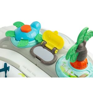 Premergator 2in1 pentru copii Toyz Surf Fly, Roti pivotante, Model pliabil, Scaun reglabil pe inaltime, Spatar inalt, Husa detasabila, Opritoare din cauciuc, Panou cu jucarii interactive detasabil, de la 6 luni pana la 12kg imagine