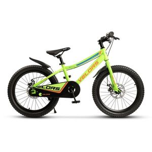 Bicicleta pentru copii Velors V20345A VerdePortocaliu, varsta 7-10 ani, roti 20 inch, greutate suportata 80 kg, inaltime utilizator 110-140 cm imagine