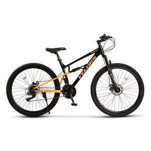 Bicicleta MTB-Full Suspension Velors Trail 2.7 V27271D NegruPortocaliu, roti 27, 5 inch, greutate suportata 120 Kg, inaltime utilizator 160-175 cm imagine