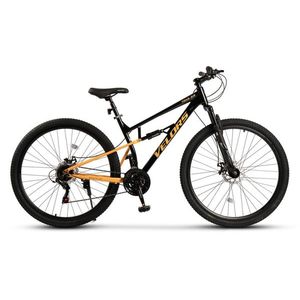 Bicicleta MTB-Full Suspension Velors Trail 2.9 V29271D NegruPortocaliu, roti 29 inch, greutate suportata 120 kg, inaltime utilizator 170-185 cm imagine