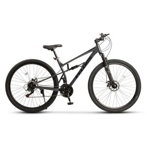 Bicicleta MTB-Full Suspension Velors Trail 2.9 V29271D GriNegru, roti 29 inch, greutate suportata 120 kg, inaltime utilizator 170-185 cm imagine